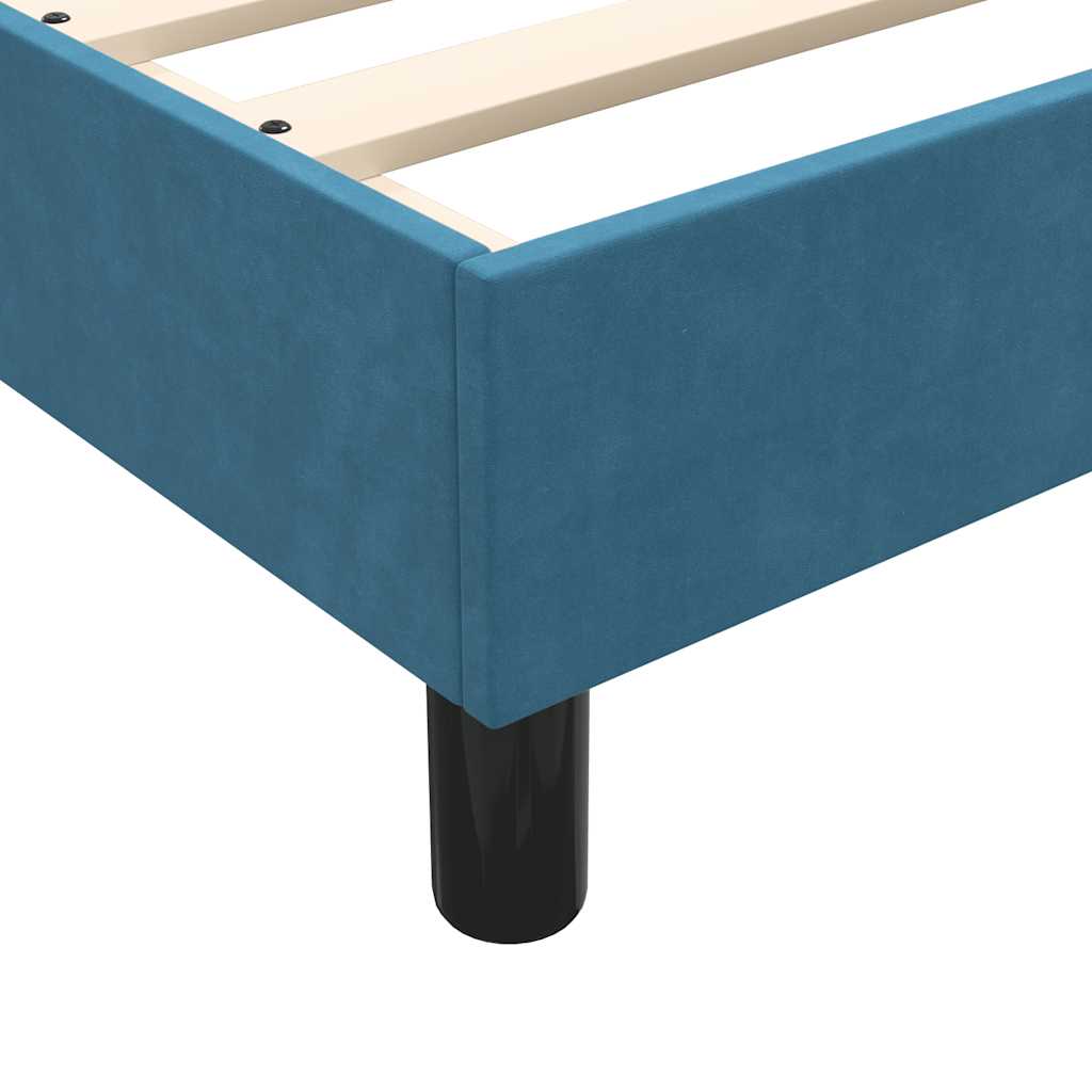 Bed frame without mattress dark blue 180x210 cm velvet