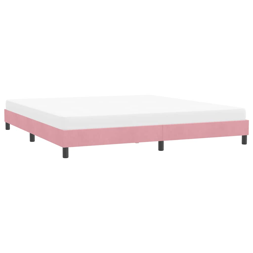 Bed frame without mattress pink 180x210 cm velvet