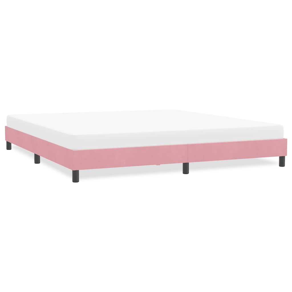 Bed frame without mattress pink 180x210 cm velvet