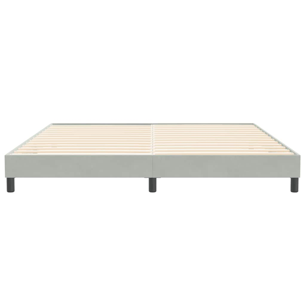 Bed frame without mattress light grey 200x210 cm velvet