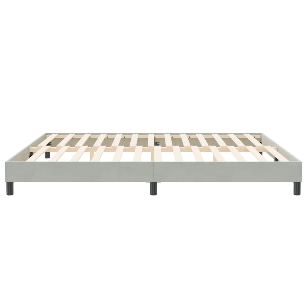 Bed frame without mattress light grey 200x210 cm velvet