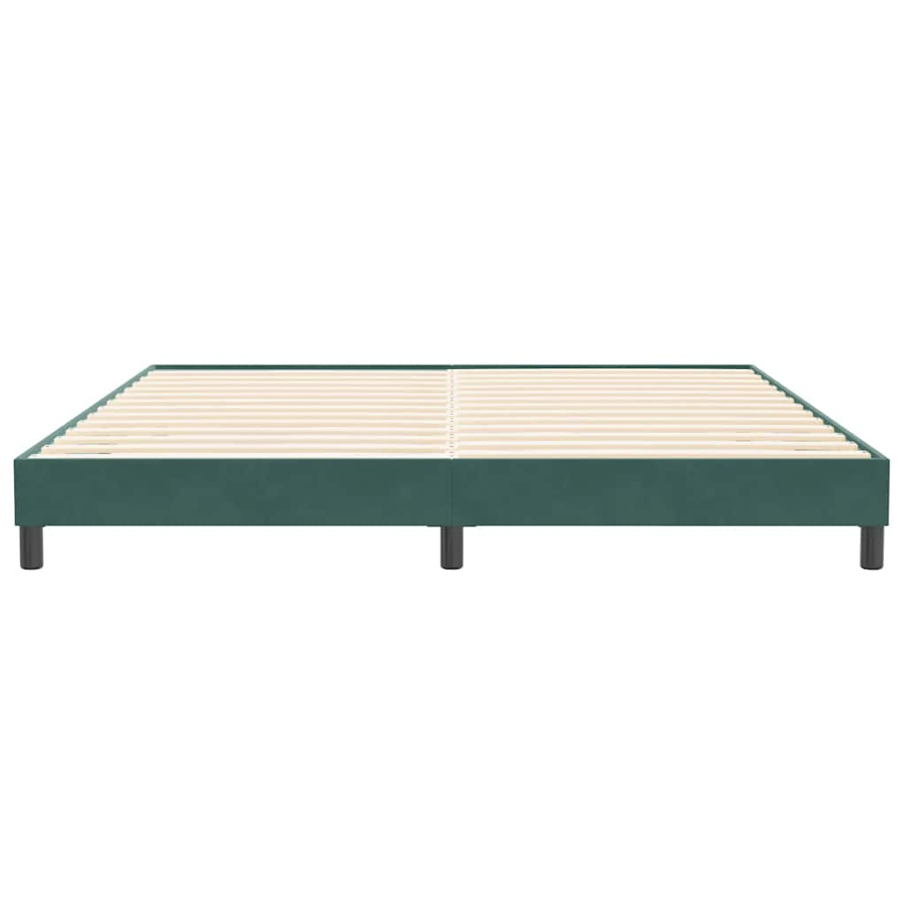 Bed frame without mattress dark green 200x210 cm velvet