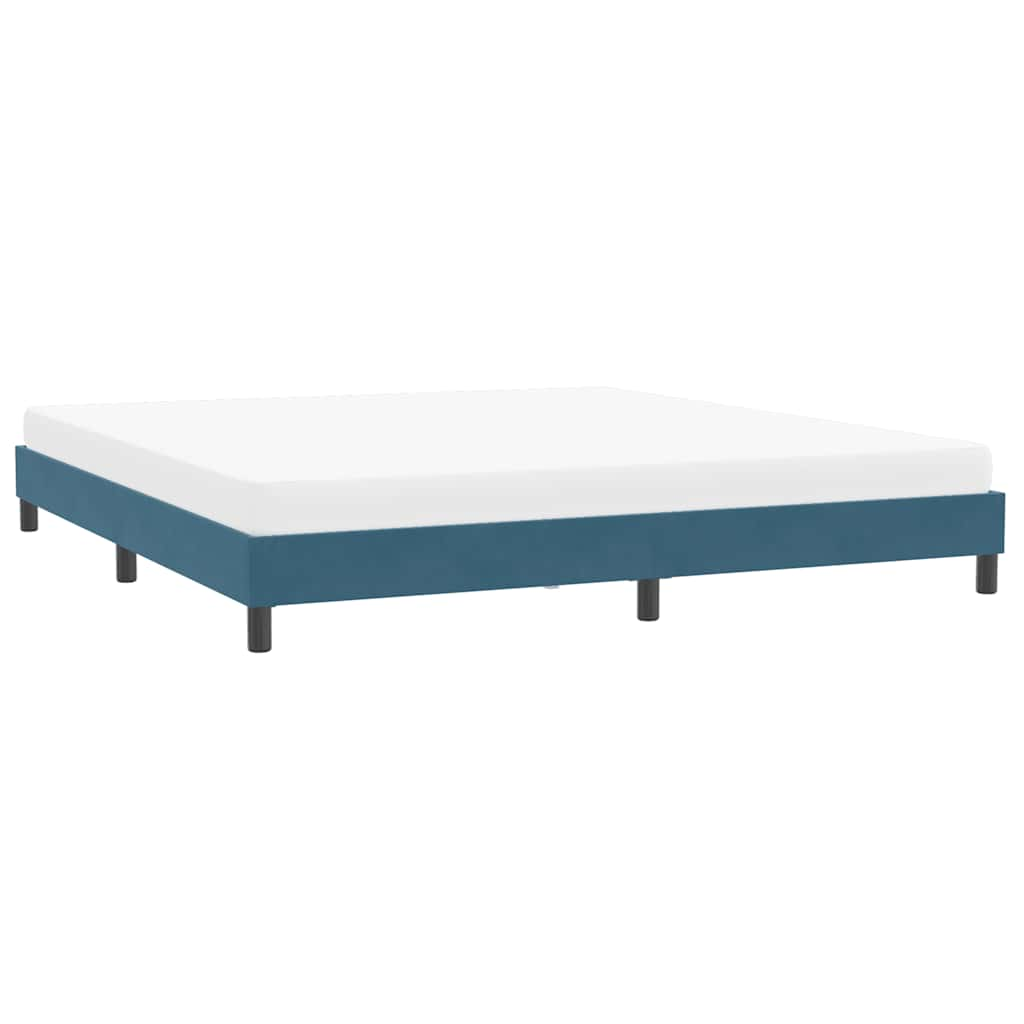 Bed frame without mattress dark blue 200x210 cm velvet