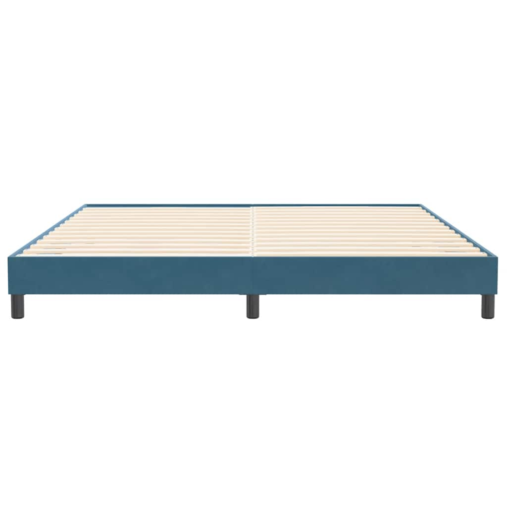 Bed frame without mattress dark blue 200x210 cm velvet