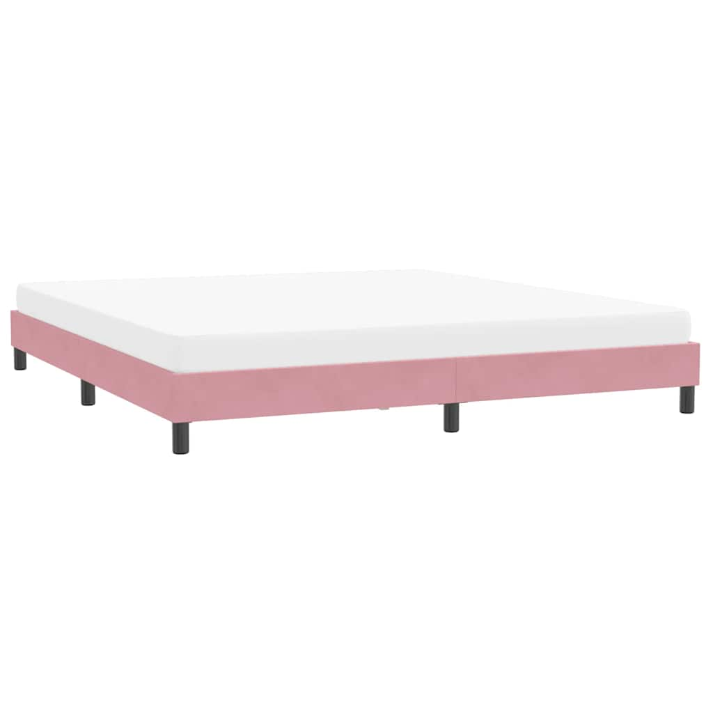 Bed frame without mattress pink 200x210 cm velvet