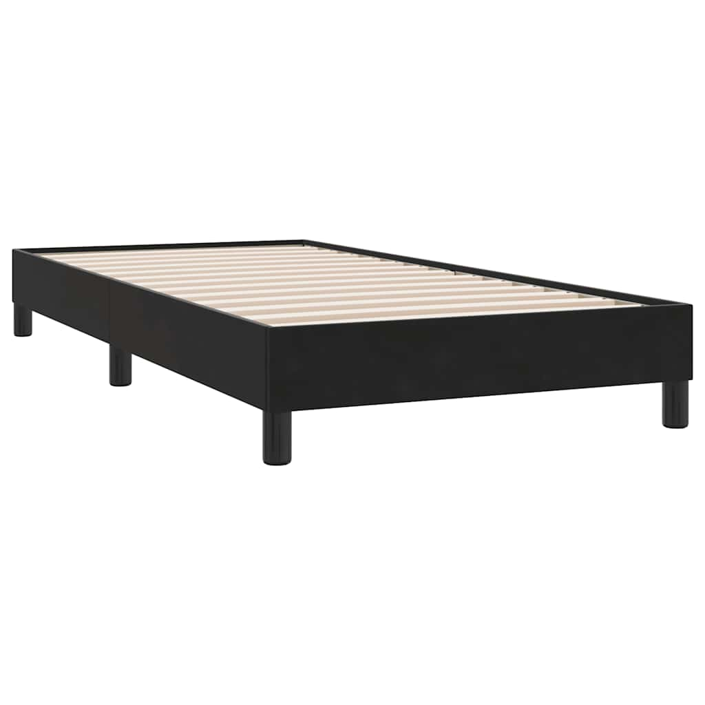 Bed frame without mattress Black 80x220 cm Velvet