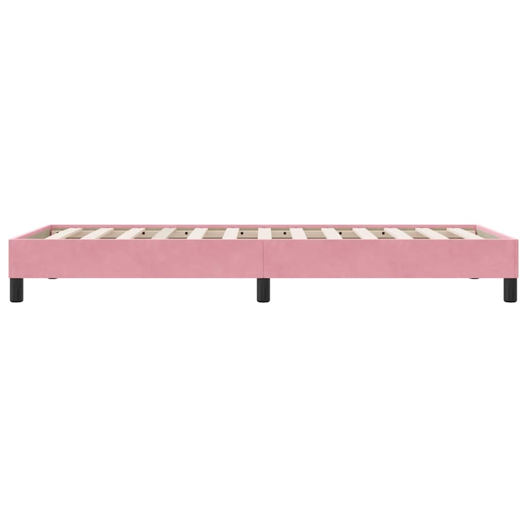 Bettgestell ohne Matratze Rosa 80x220 cm Samt