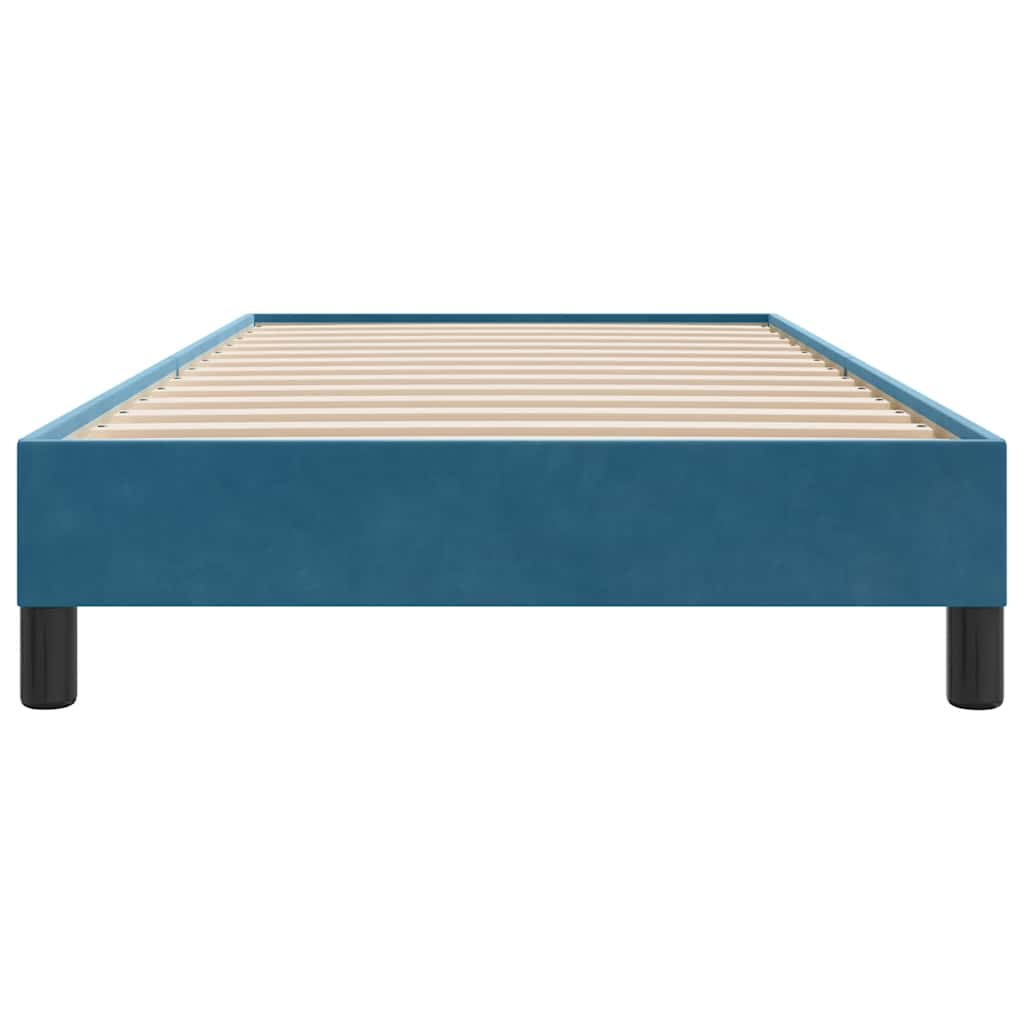 Bed frame without mattress dark blue 90x220 cm velvet