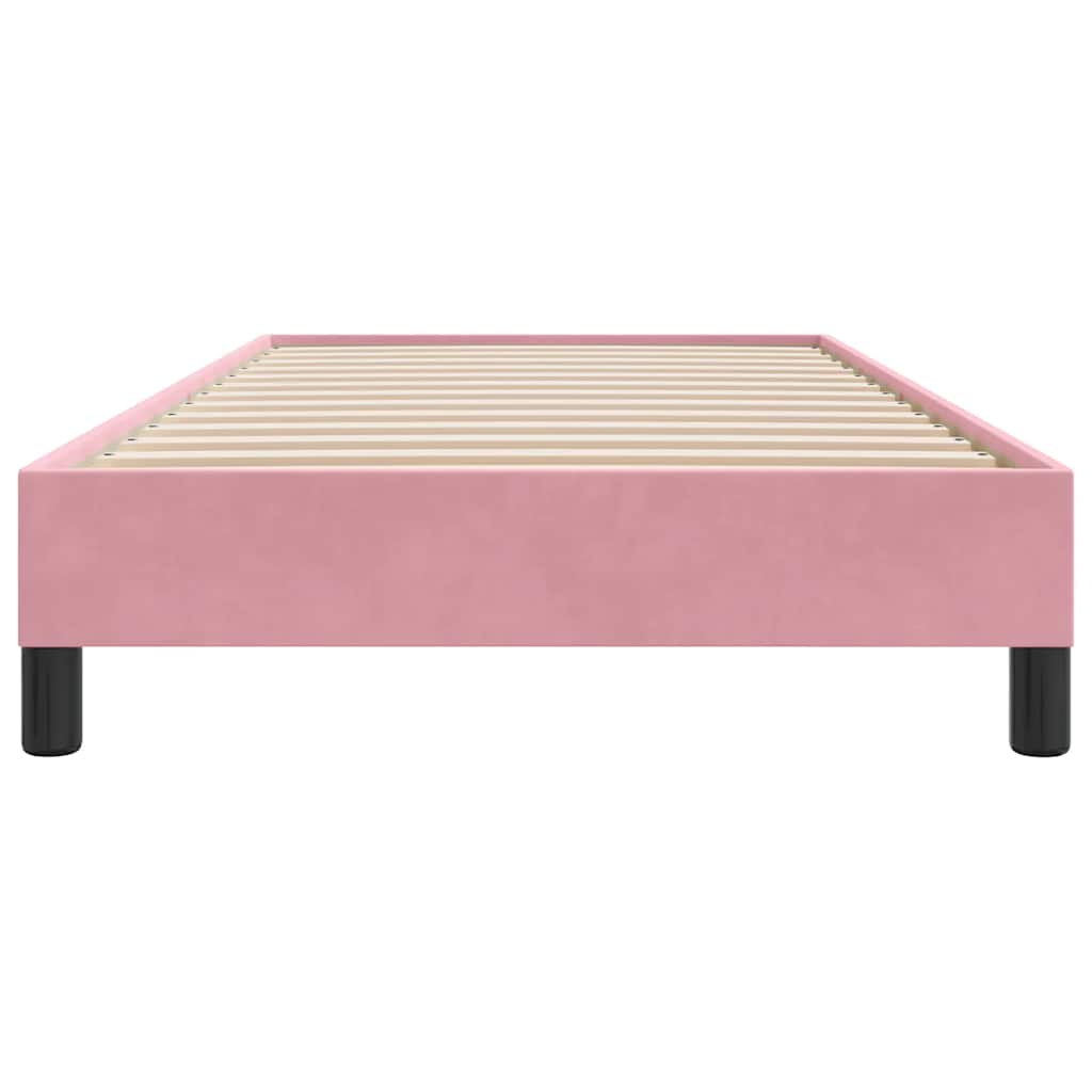 Bed frame without mattress pink 90x220 cm velvet