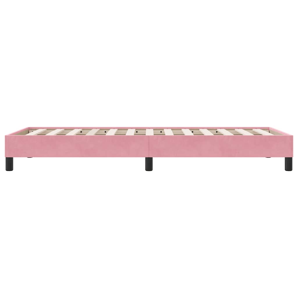 Bed frame without mattress pink 90x220 cm velvet