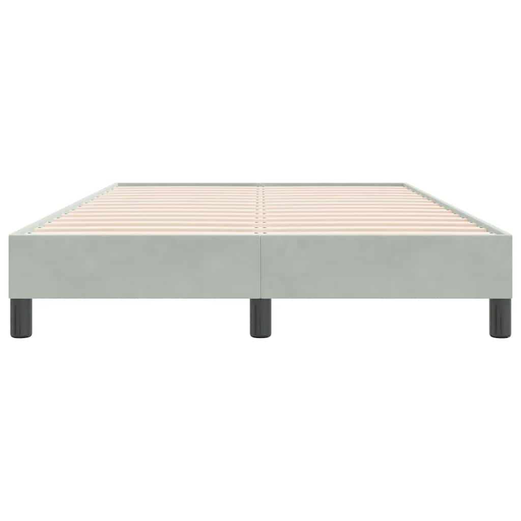 Bed frame without mattress light grey 120x220 cm velvet