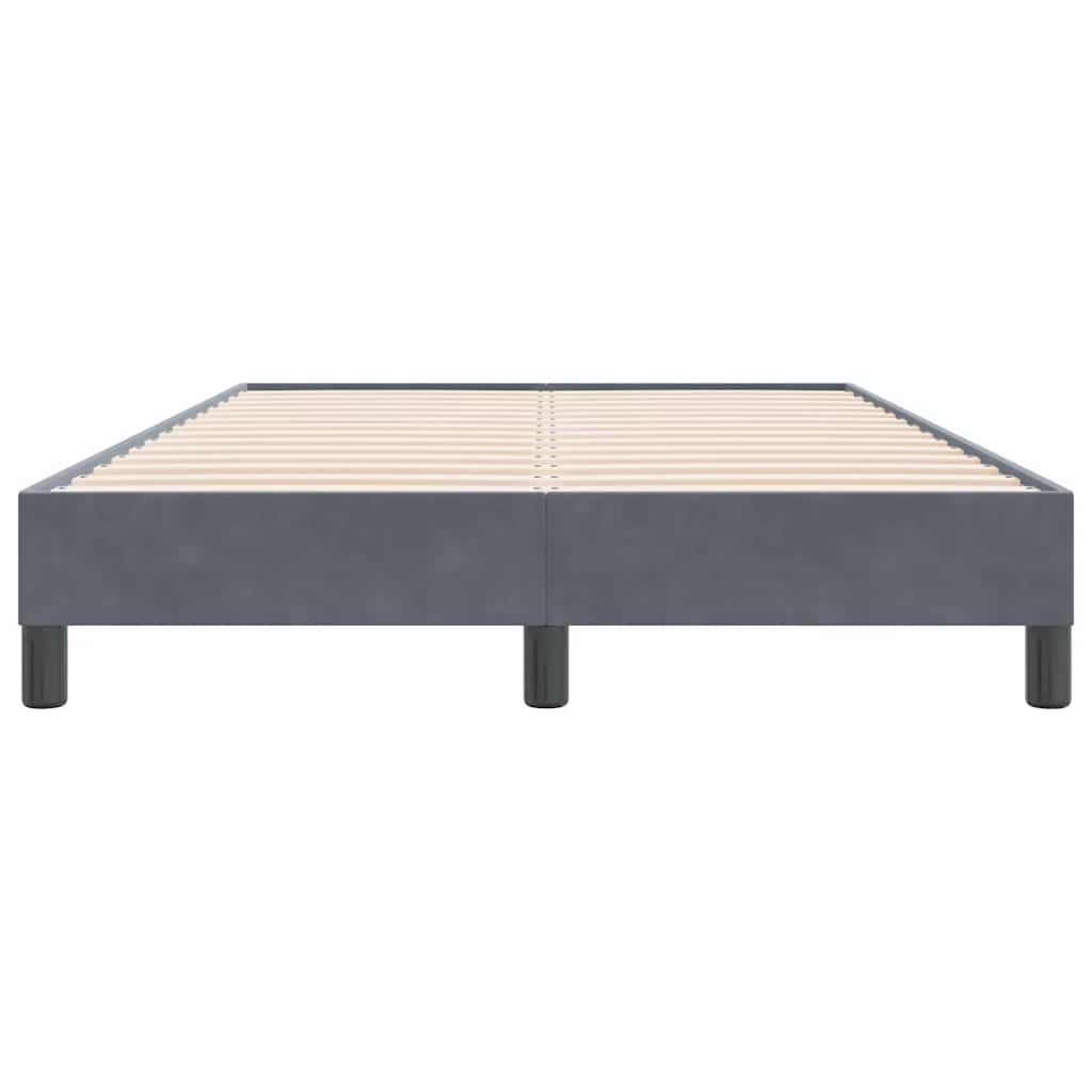 Bed frame without mattress dark grey 120x220 cm velvet