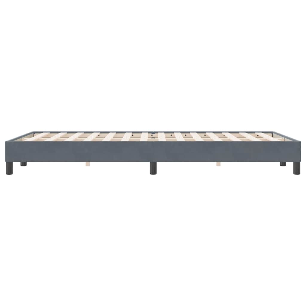 Bed frame without mattress dark grey 120x220 cm velvet