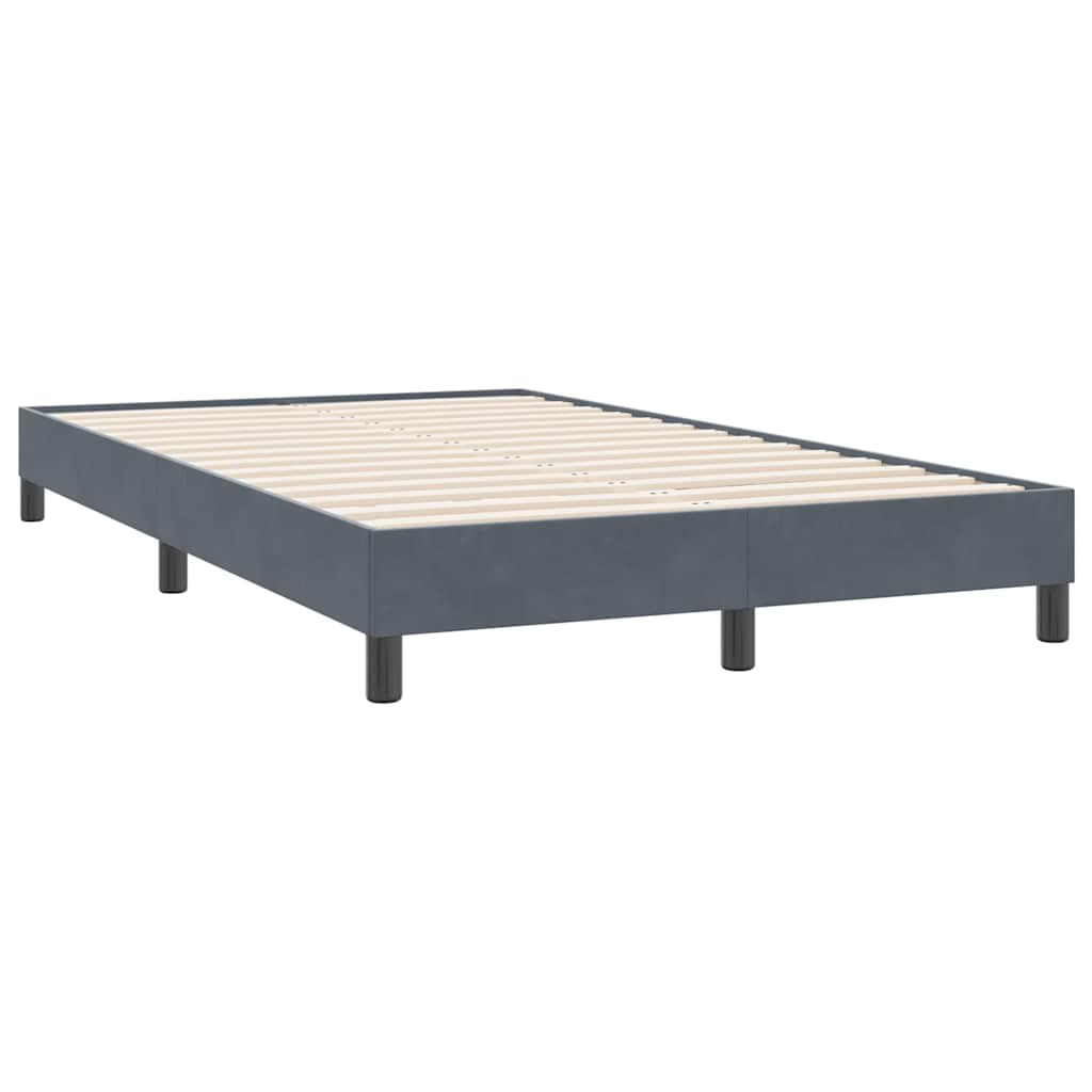 Bed frame without mattress dark grey 120x220 cm velvet