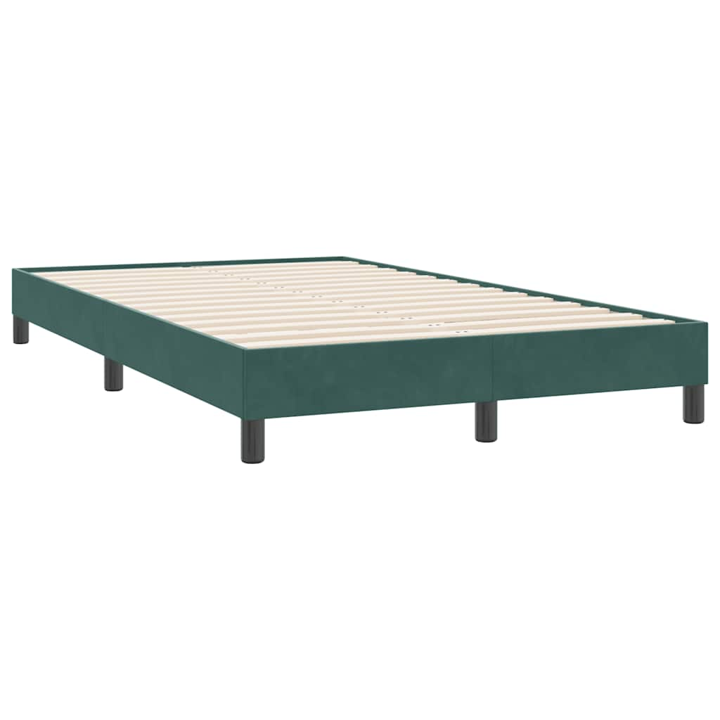 Bed frame without mattress dark green 120x220 cm velvet