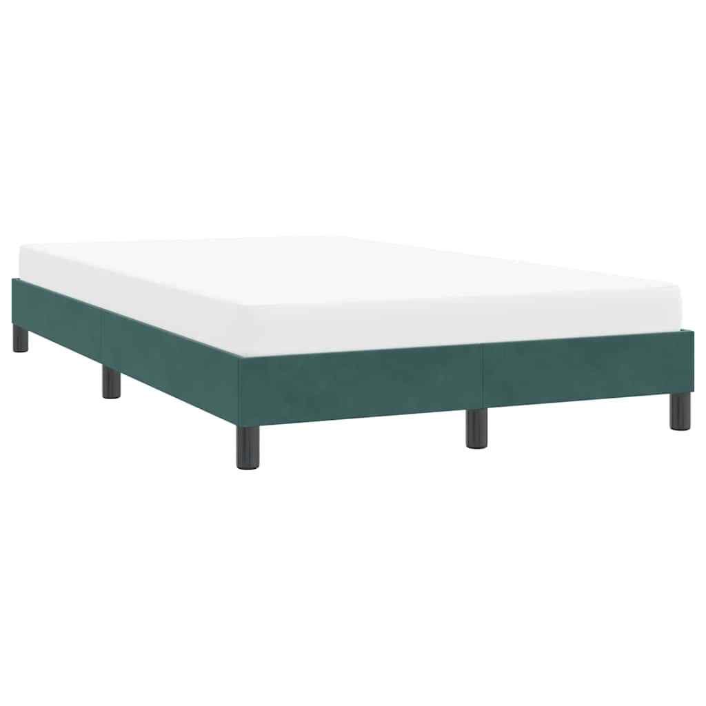 Bed frame without mattress dark green 120x220 cm velvet