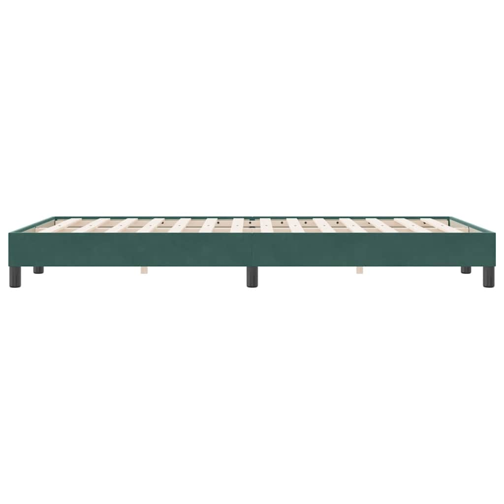 Bed frame without mattress dark green 120x220 cm velvet