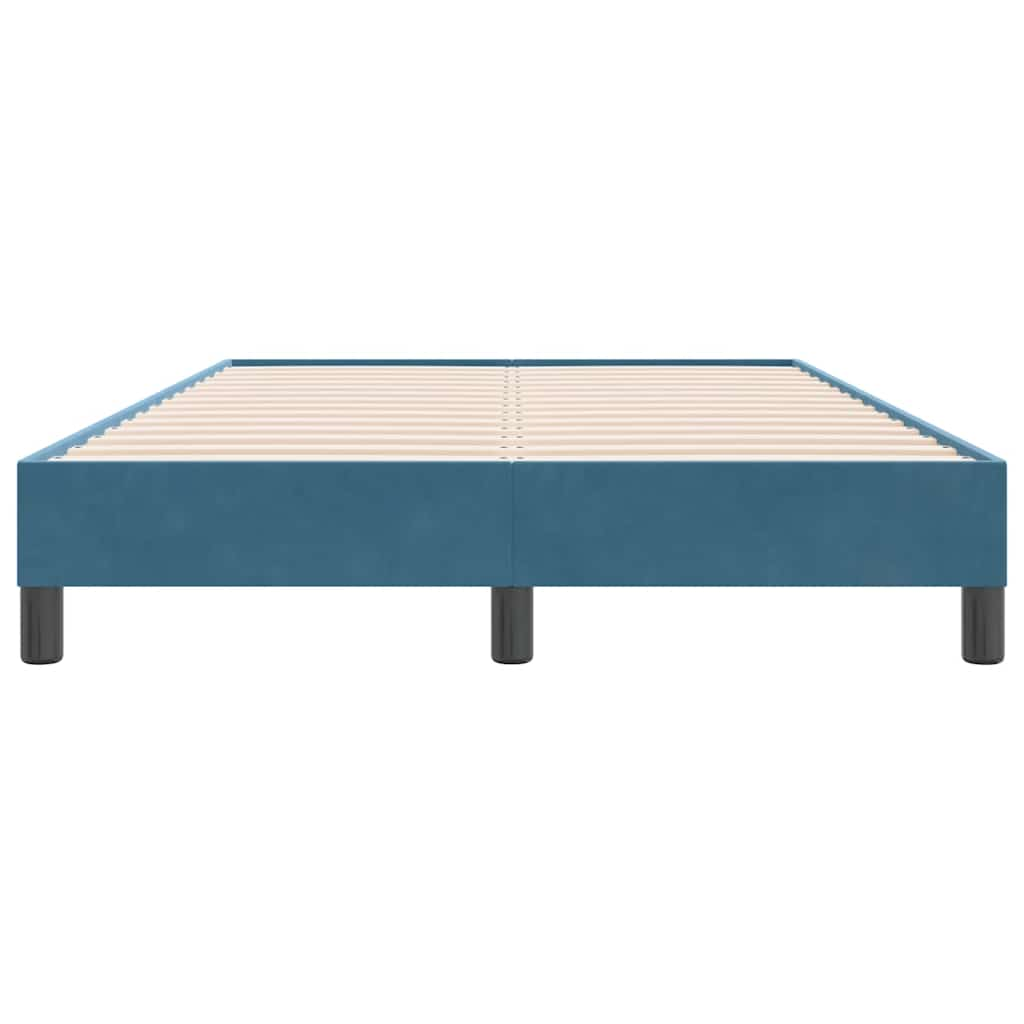 Bed frame without mattress dark blue 120x220 cm velvet