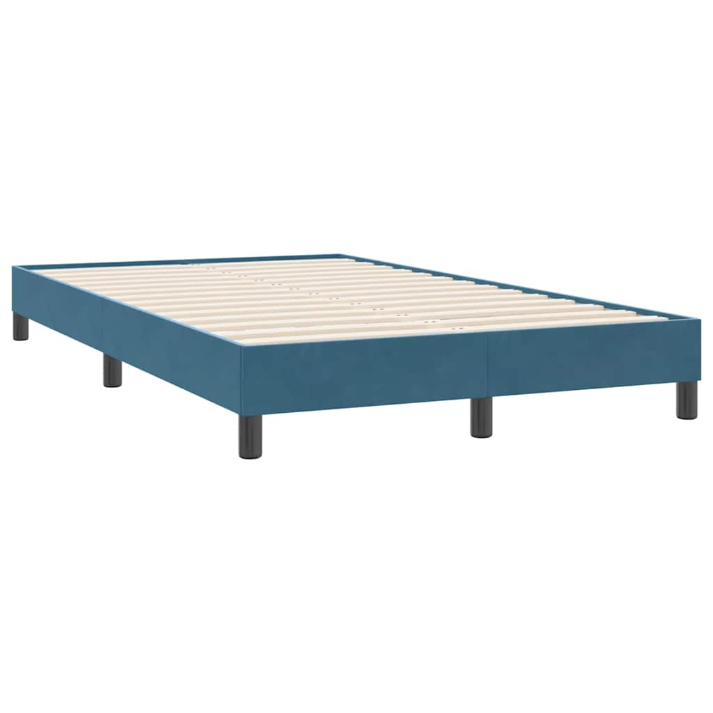 Bed frame without mattress dark blue 120x220 cm velvet