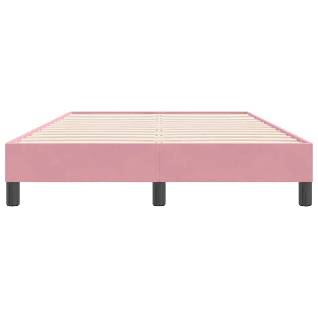 Bed frame without mattress pink 120x220 cm velvet