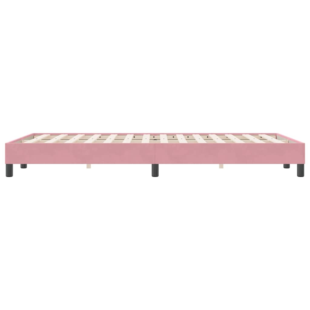 Bed frame without mattress pink 120x220 cm velvet