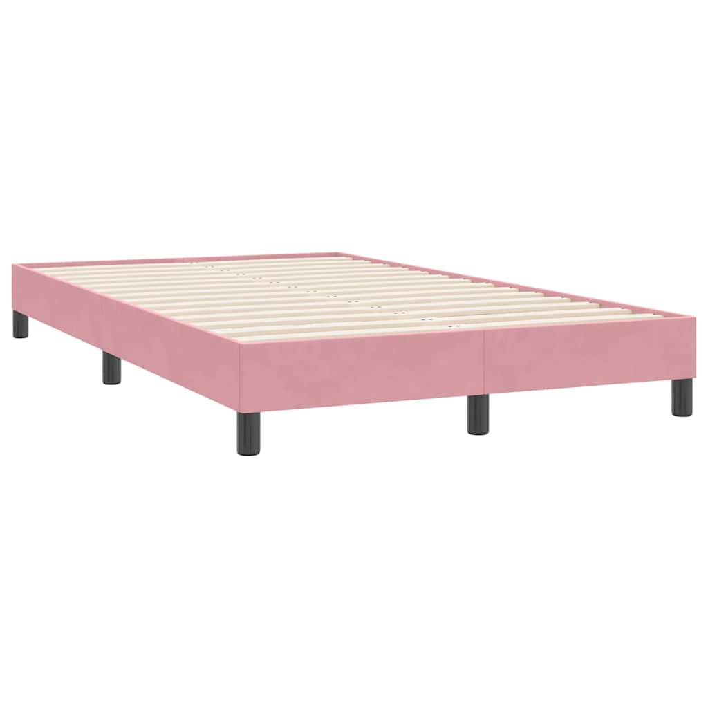 Bed frame without mattress pink 120x220 cm velvet