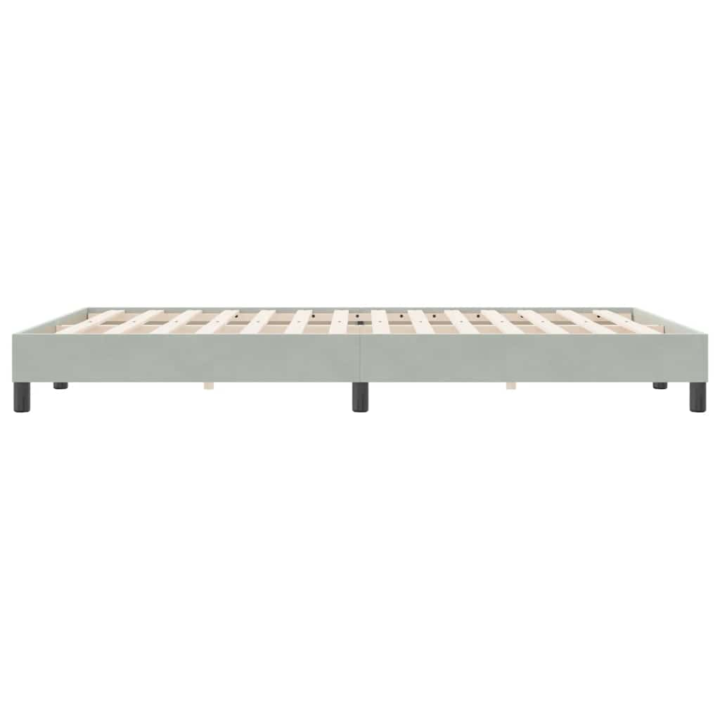 Bed frame without mattress light grey 140x220 cm velvet