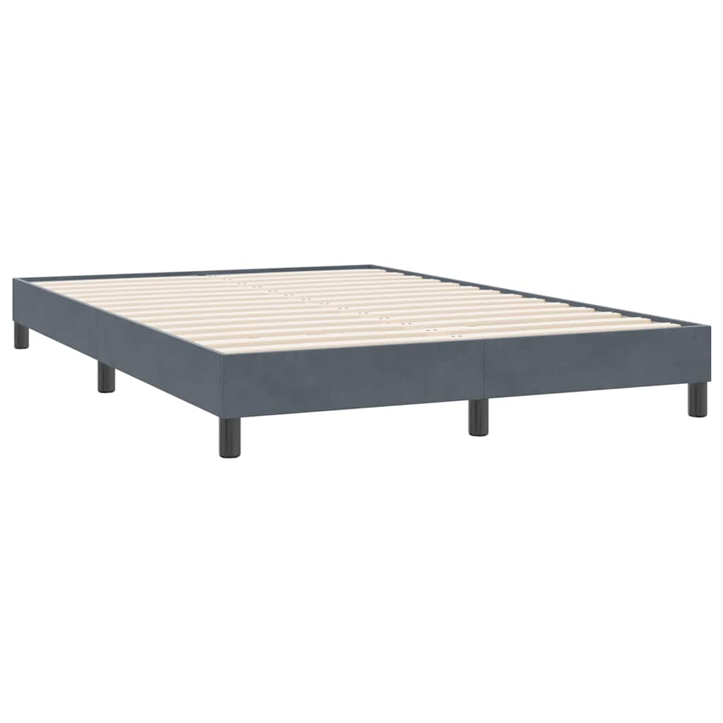 Bed frame without mattress dark grey 160x220 cm velvet