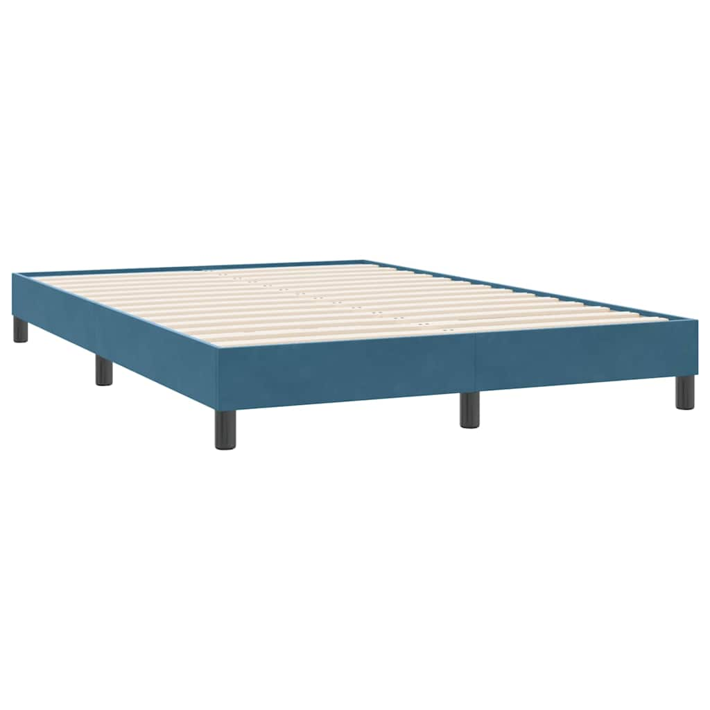 Bed frame without mattress dark blue 160x220 cm velvet