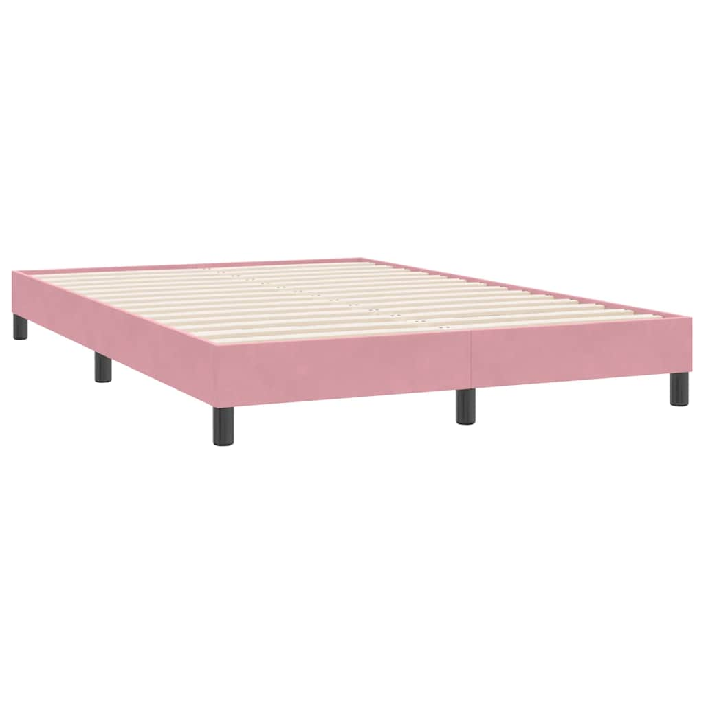 Bed frame without mattress pink 160x220 cm velvet