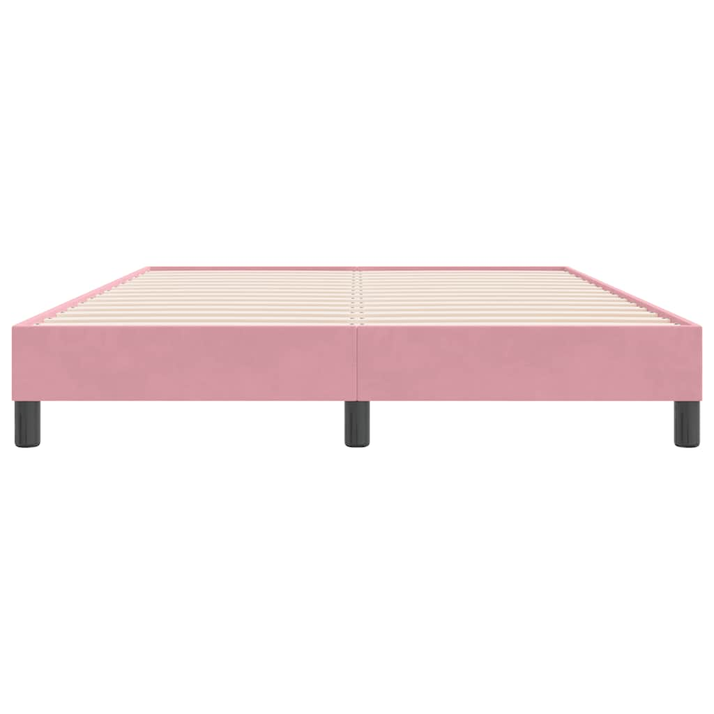 Bed frame without mattress pink 160x220 cm velvet