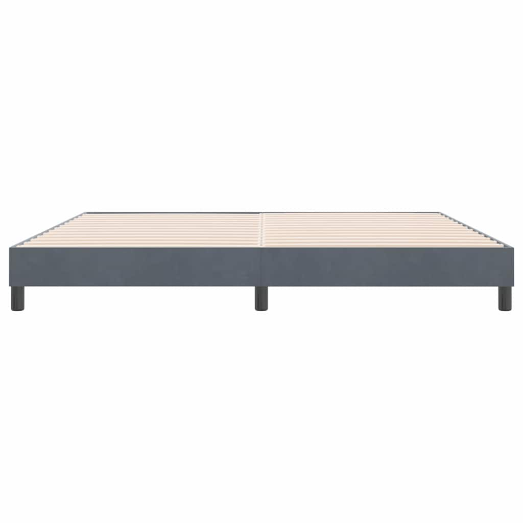 Bed frame without mattress dark grey 180x220 cm velvet