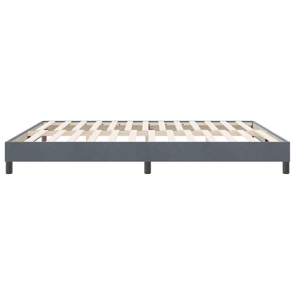 Bed frame without mattress dark grey 180x220 cm velvet