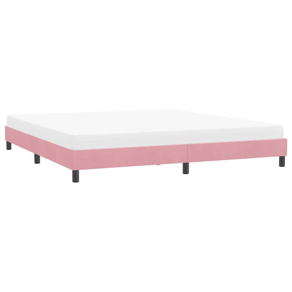 Bed frame without mattress pink 180x220 cm velvet