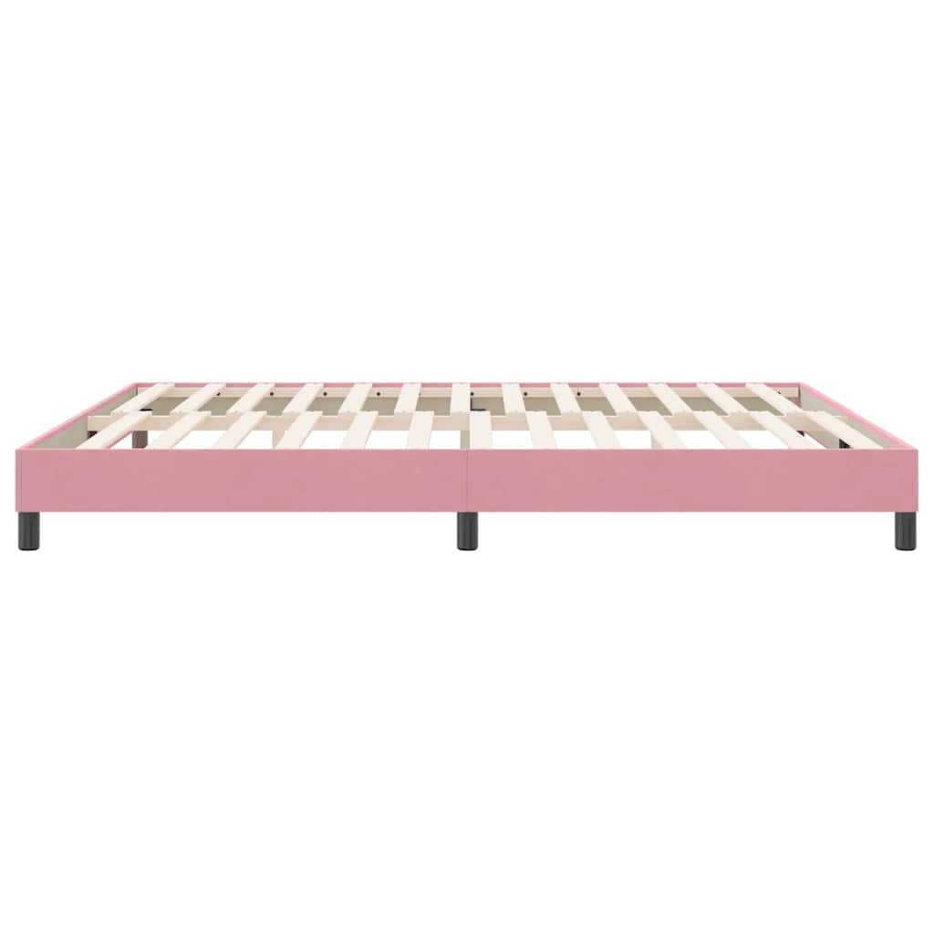 Bed frame without mattress pink 180x220 cm velvet