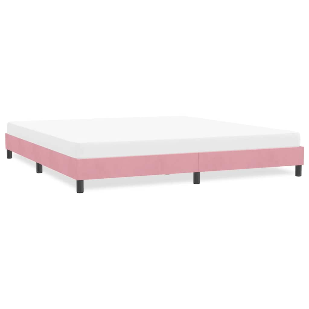 Bed frame without mattress pink 180x220 cm velvet