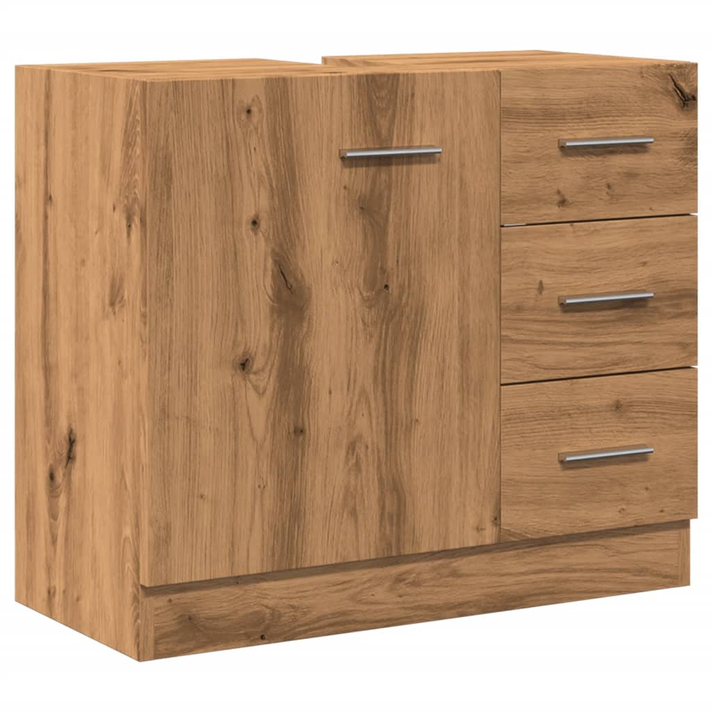 Washbasin cabinet Artisan oak 63x30x54 cm wood material