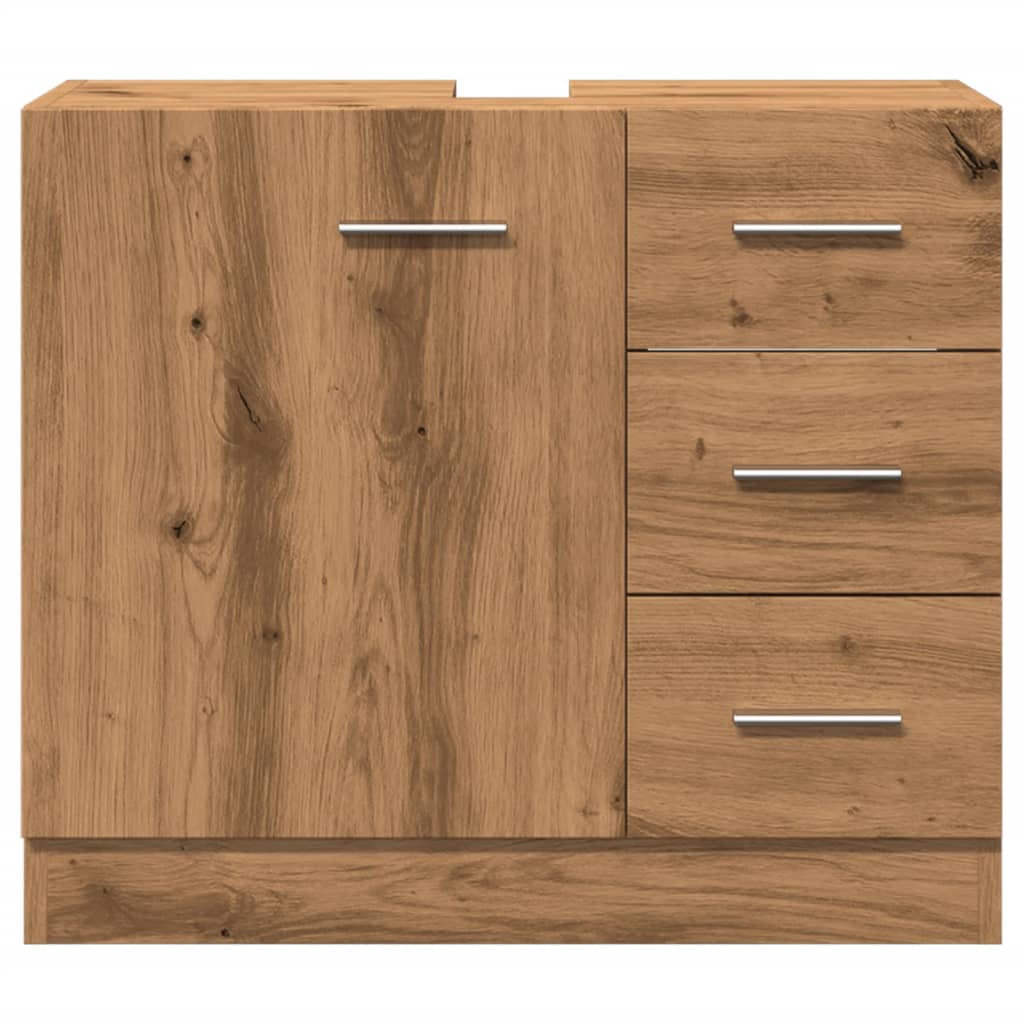 Washbasin cabinet Artisan oak 63x30x54 cm wood material