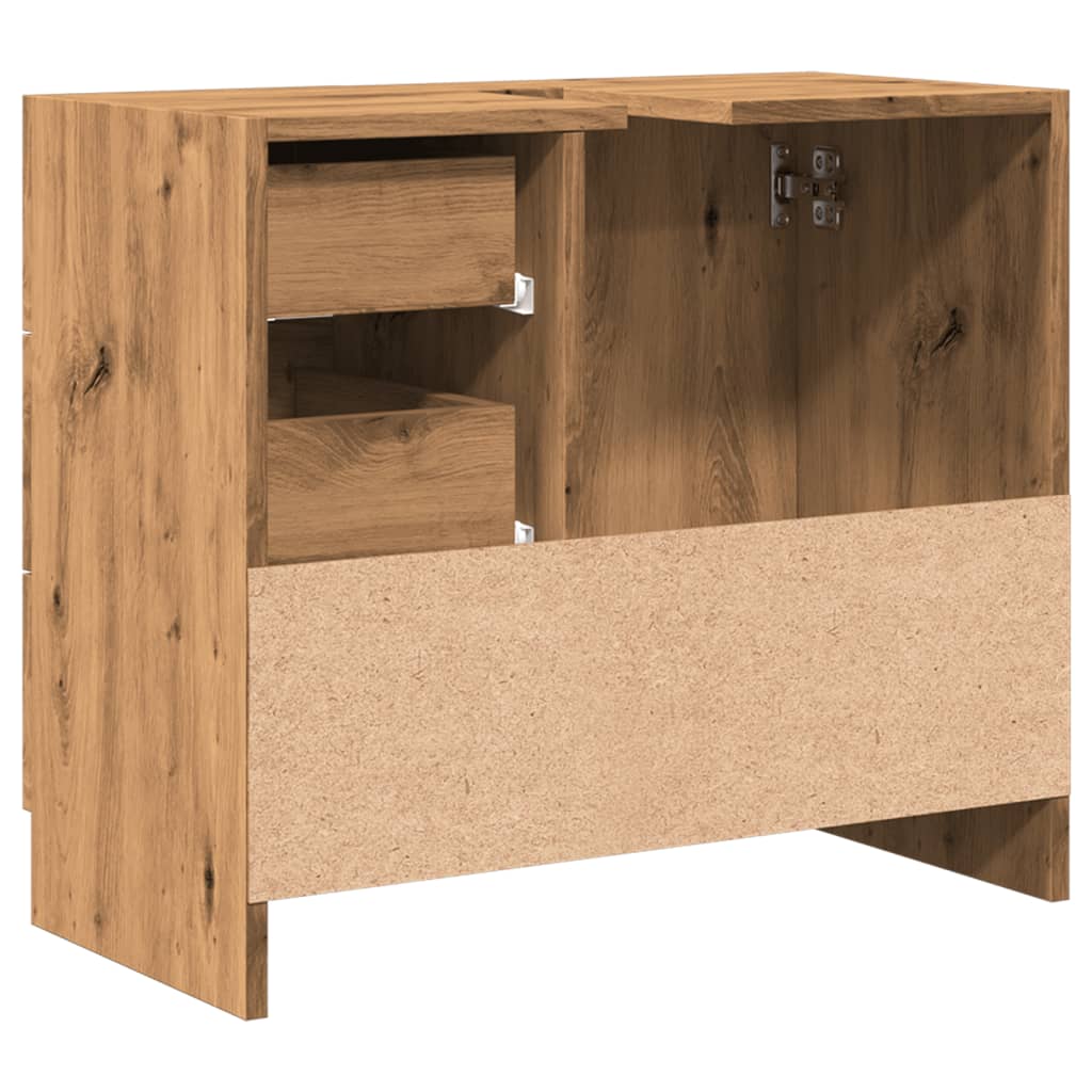 Washbasin cabinet Artisan oak 63x30x54 cm wood material