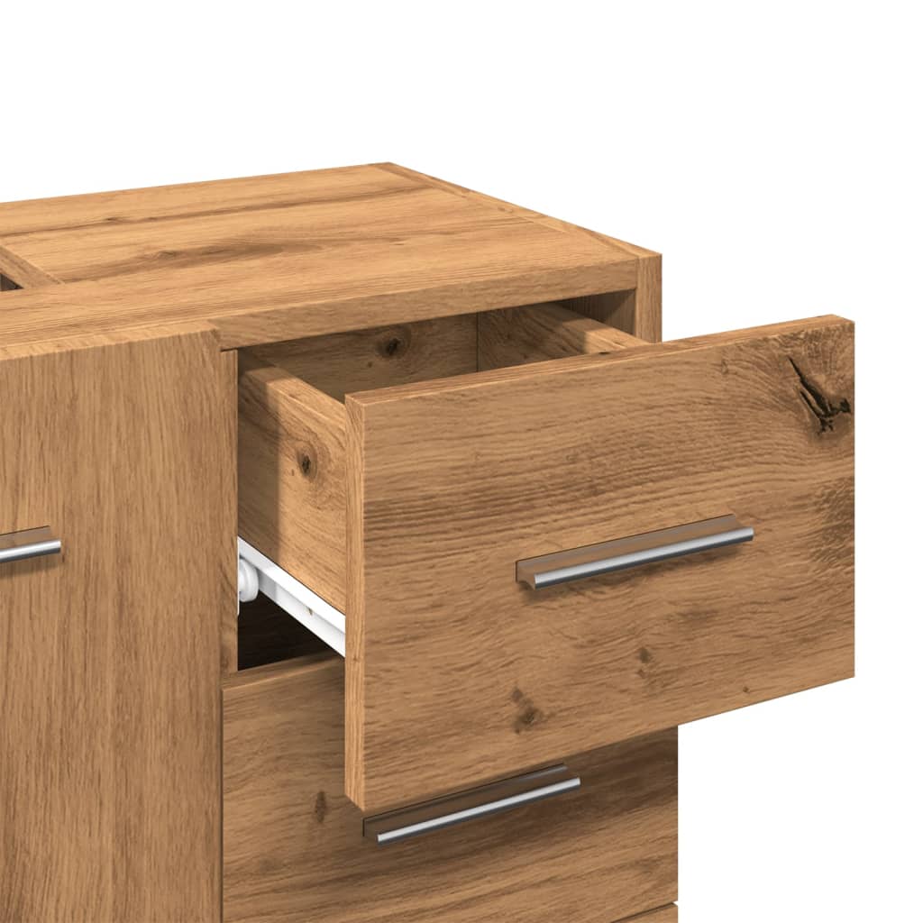 Washbasin cabinet Artisan oak 63x30x54 cm wood material