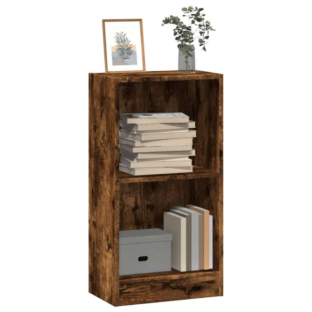 Bookshelf Smoked Oak 40x24x76 cm Wood Material