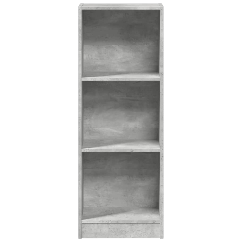 Bookshelf Concrete Grey 40x24x109 cm Wood Material