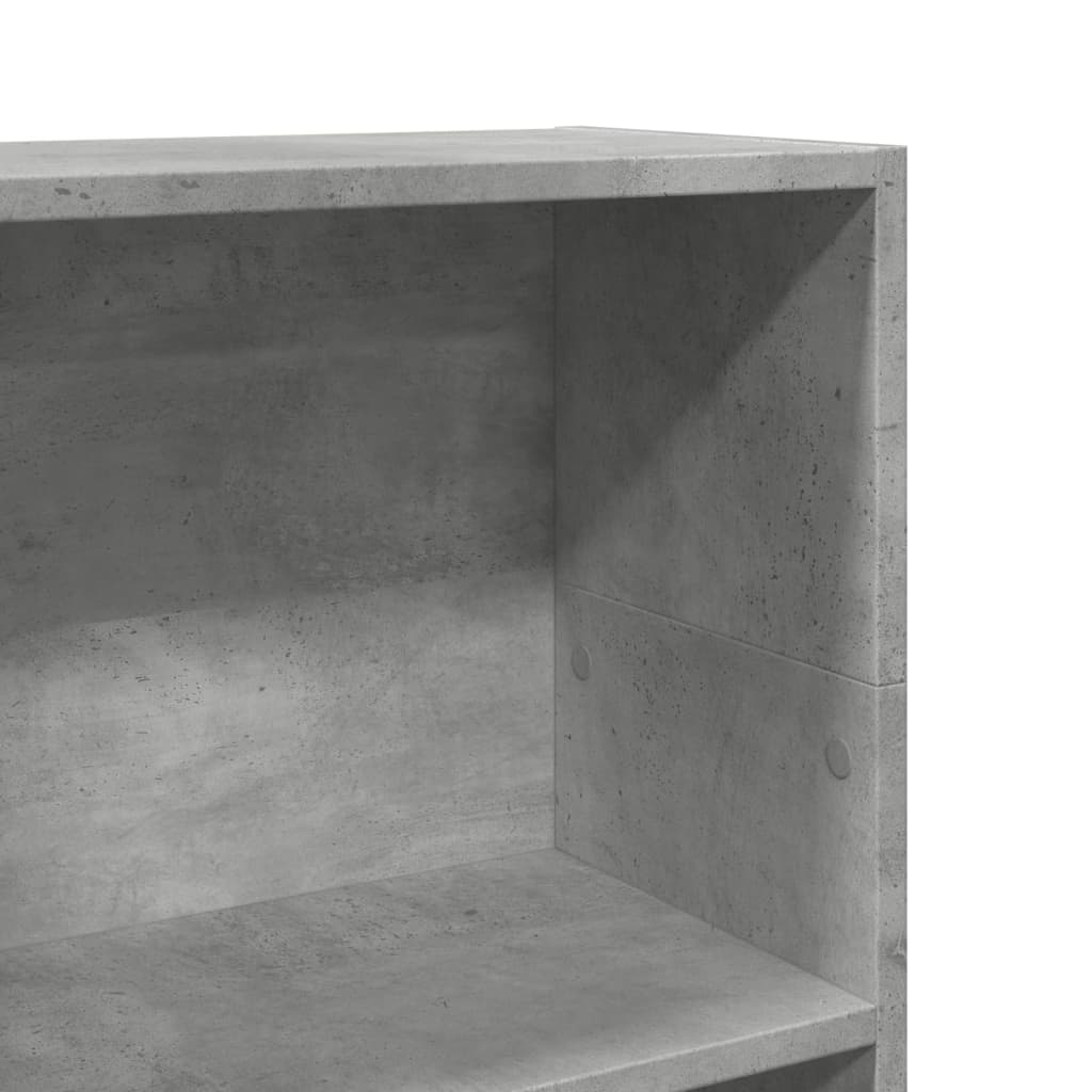 Bookshelf Concrete Grey 40x24x109 cm Wood Material