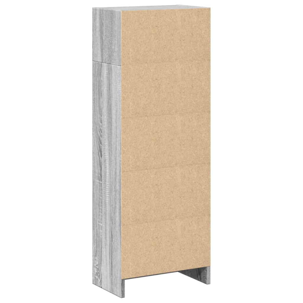 Bookshelf Gray Sonoma 40x24x109 cm Wood Material