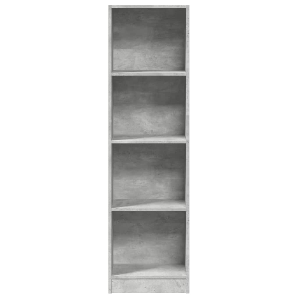 Bookshelf Concrete Grey 40x24x143 cm Wood Material