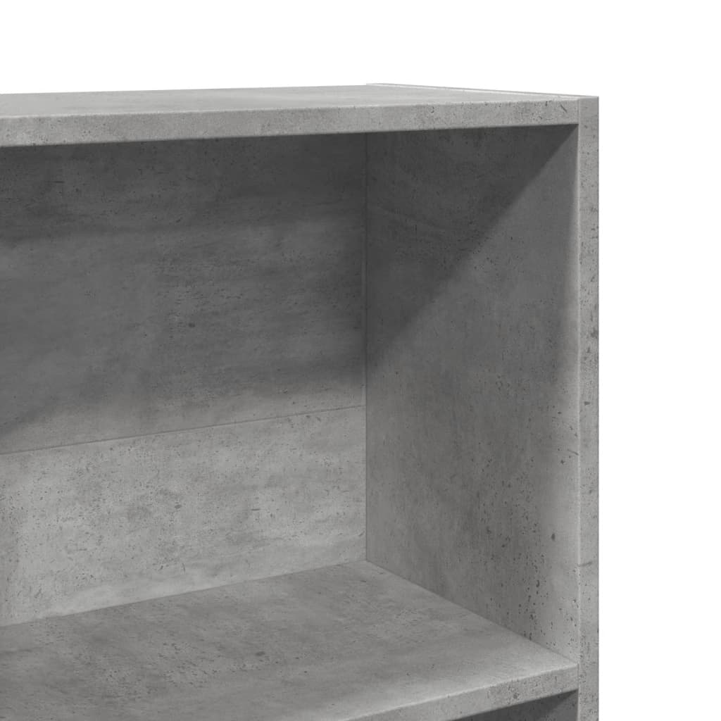 Bookshelf Concrete Grey 40x24x143 cm Wood Material