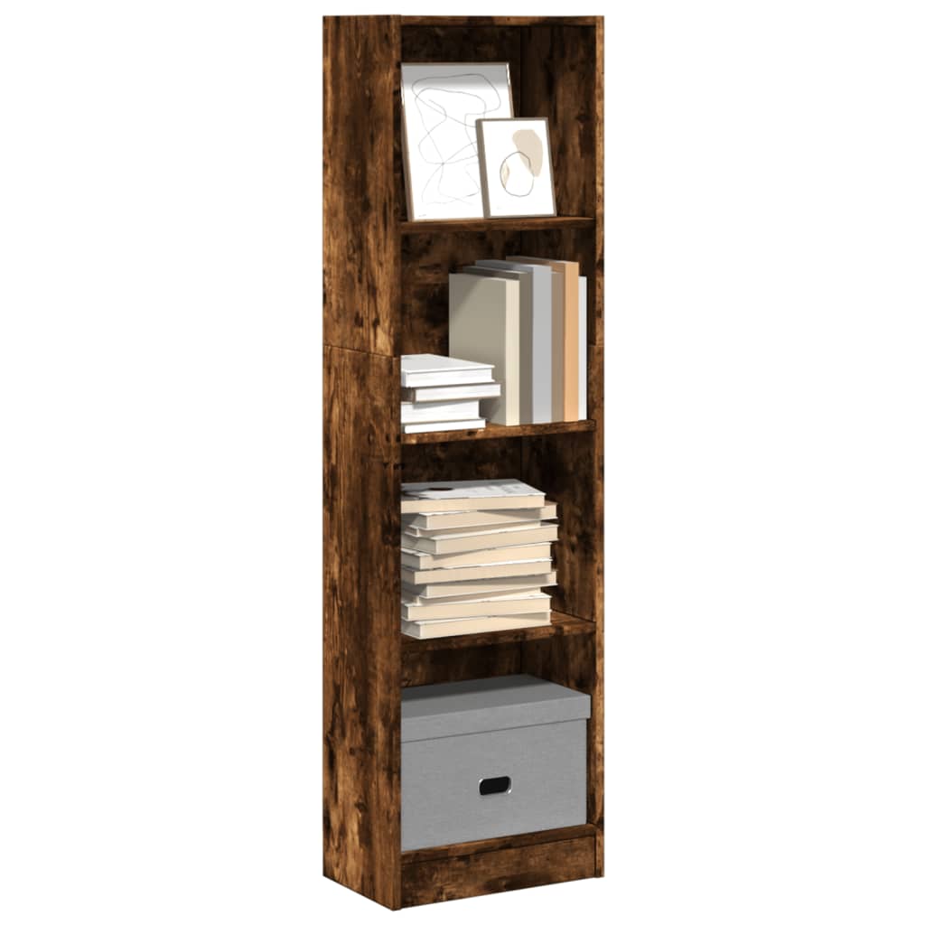 Bookshelf Smoked Oak 40x24x143 cm Wood Material