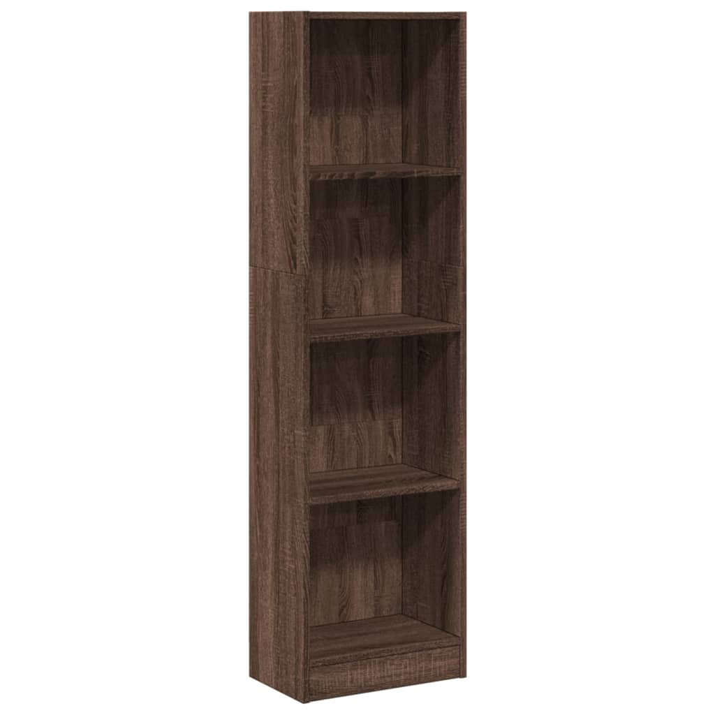 Bookshelf Brown Oak Look 40x24x143 cm Wood Material