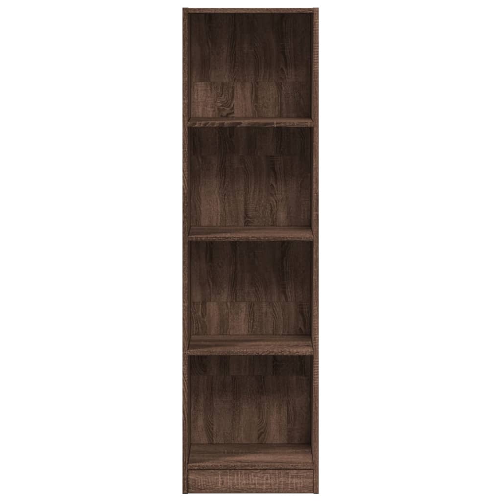 Bookshelf Brown Oak Look 40x24x143 cm Wood Material