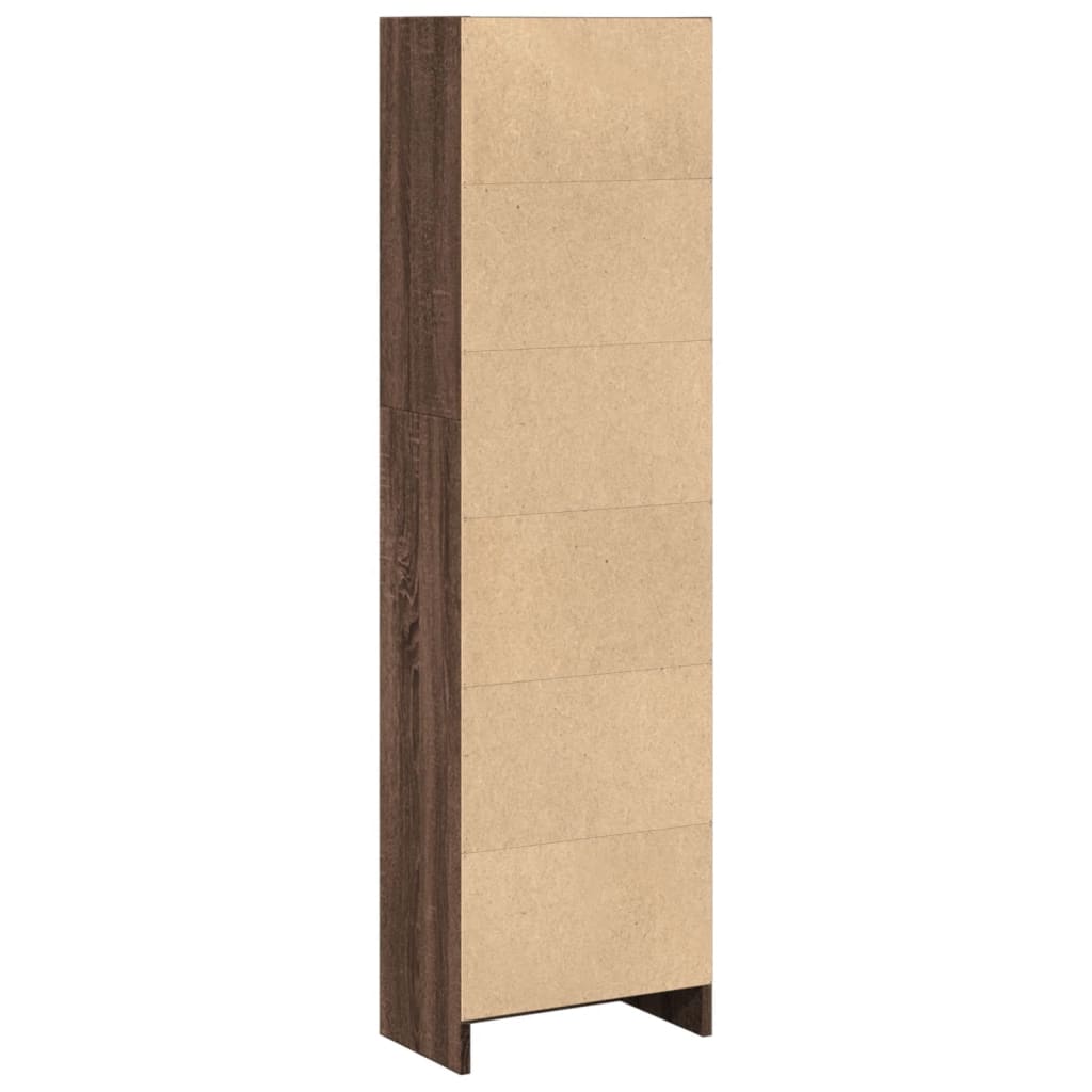 Bookshelf Brown Oak Look 40x24x143 cm Wood Material